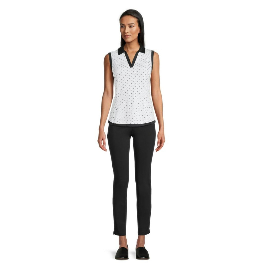 Ben Hogan Polka Dot Performance Polo Sleeveless Top NWT - Picture 3 of 5